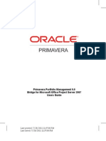 Primavera Portfolio Management 9.0 Bridge For MS Project Servers User Guide