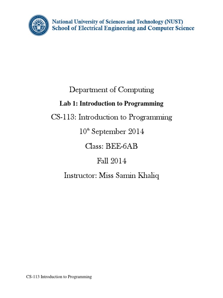 Lab 1 PDF Microsoft Visual Studio Command Line Interface