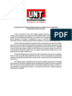 Empresa es sancionada por emplear a trabajadores sin dar de alta tras denuncia de UNT Málaga