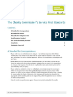 The Charity Commission's Service First Standards