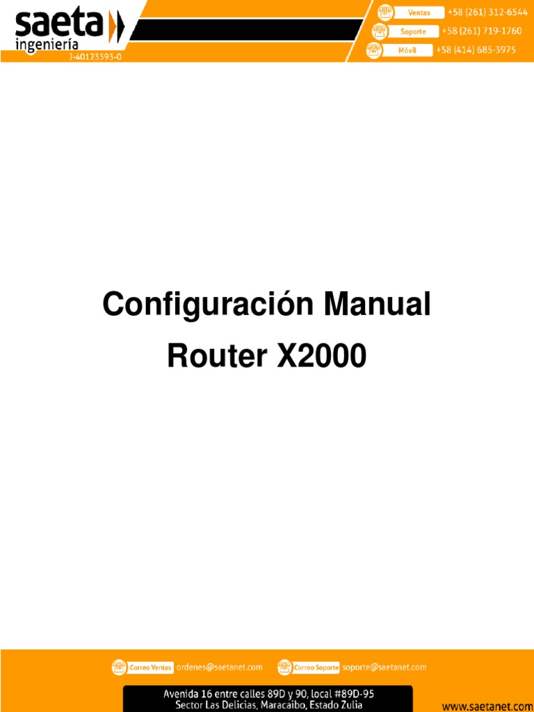 Configuración del Router Cisco X2000 | PDF | Enrutador (Computación) | Wifi