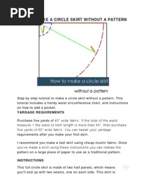 How to Make a Circle Skirt Without a Pattern