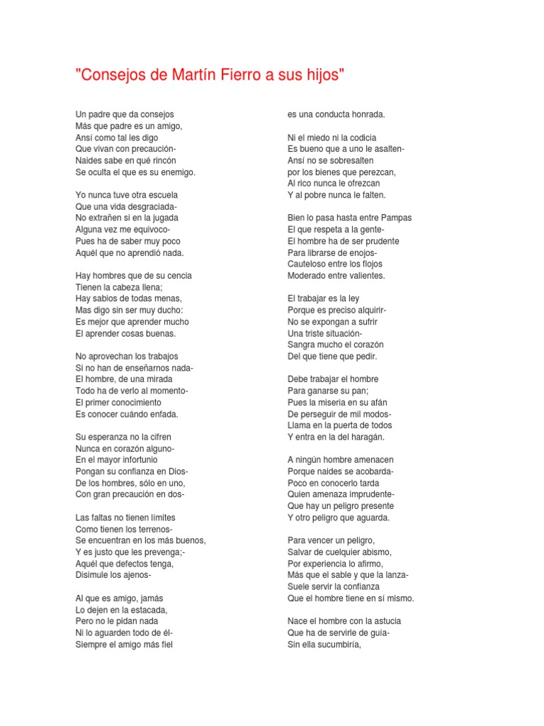 Martin Fierro Pdf Poesía