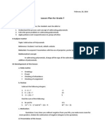 Subtracting Polynomials Lesson Plan