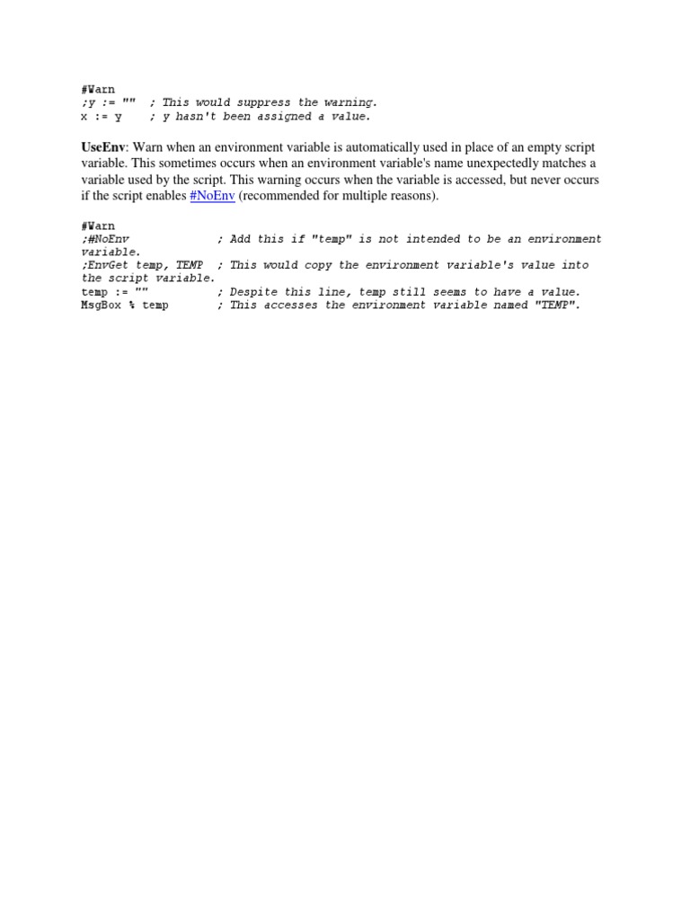 Useenv: Warn When An Environment Variable Is Automatically Used in ...
