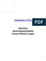 Introduction To PLLS: Behzad Razavi Electrical Engineering Department University of California, Los Angeles