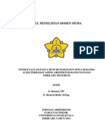 Proposal Dosen Muda - Studi Evaluasi Pasca Huni Rumah Sususn Sewa Di Banda Aceh Terhadap Aspek Arsitektur Bangunan Dan Perilaku Penghuni