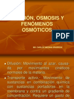 Difusión, Osmosis y Fenómenos Osmóticos