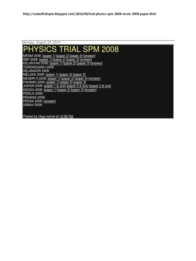 Physics 2008 Trial Pdf