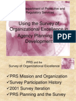 Using The Survey of Organizational Excellence in Agency Planning and Development
