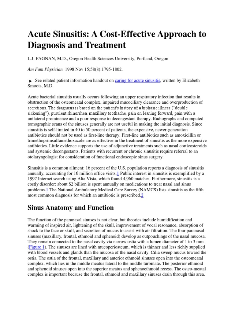 Acute Sinusitis | PDF