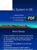 II. Phonetic System in OE