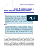 ARTICULO RELACION ENTRE LOS ESTILOS DE APRENDIZAJE Y ... Union - 003 - 006 PDF