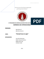 Gerencia de Operaciones - Análisis del Programa de Mejora de Calidad implementado por Florida Power & Light