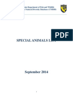 Special Animals List