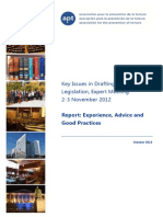 Key Issues in Drafting Anti-Torture Legislation, Expert Meeting 2-3 November 2012 Report