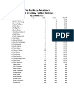 Week 5 Rankings Qbs