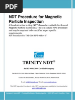 Magnetic Particle Test Inspection Free NDT Sample Procedure
