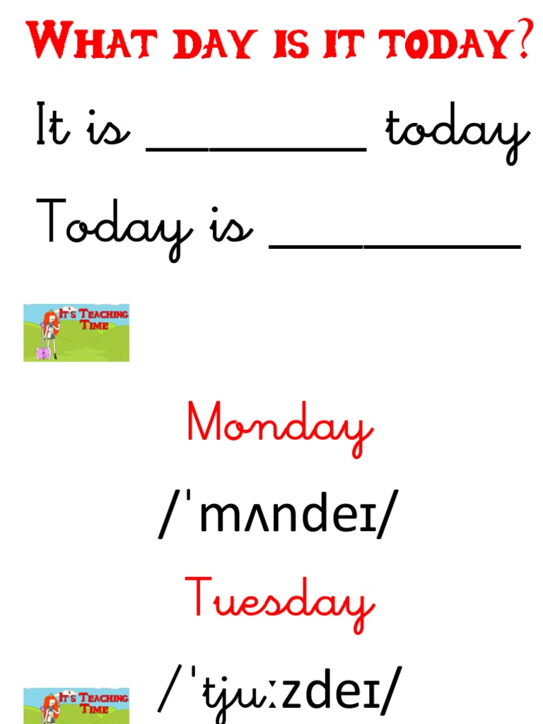 What Day Is It Today Pdf