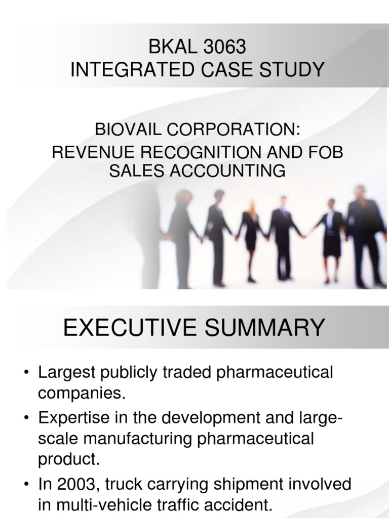 Biovail Revenue Recognition Case Study | PDF