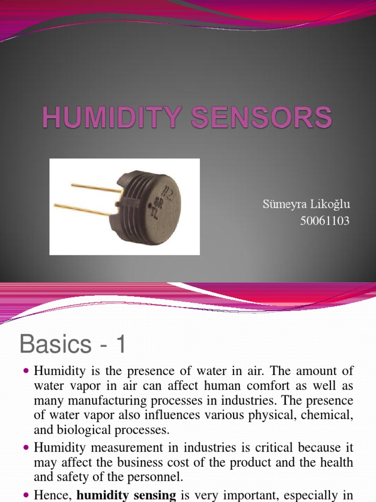 Humidity Sensors | PDF | Capacitor | Properties Of Water