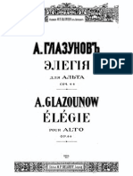 Glazunov Elegia For Viola PDF