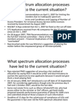 What Spectrum Allocation Processes Have Led To The Current Situation?