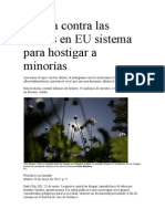 Guerra Contra Las Drogas en EU Sistema para Hostigar A Minorías