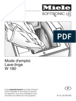 MIELE W 180 Notice Mode Emploi Guide Manuel PDF