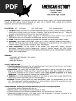 American History Syllabus