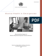 Mental Health in Emergencies