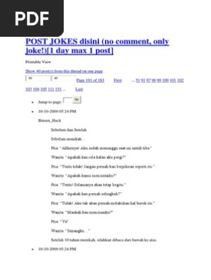 Post Jokes Disini 101 - 110  PDF