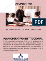 Plan Operativo - Dra - Obst. Maria L. Romero Santillana PDF