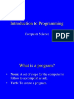 Introduction To Programming: Computer Science