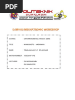 Download DJM1012 Mechatronic Workshop Practice-Machining Reportdocx by Rachel Ramirez SN242018749 doc pdf