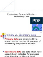  Exploratory Research Design Secondary Data