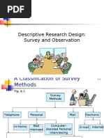 Descriptive Research Design Survey and Observation