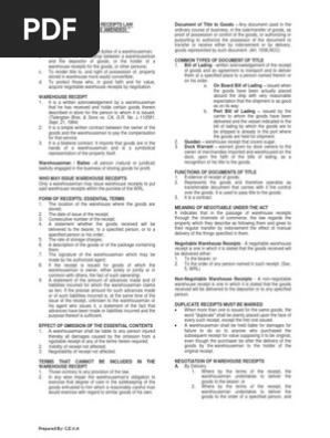 Warehouse Receipt Law Reviewer