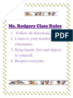 Ms. Rodgers Class Rules