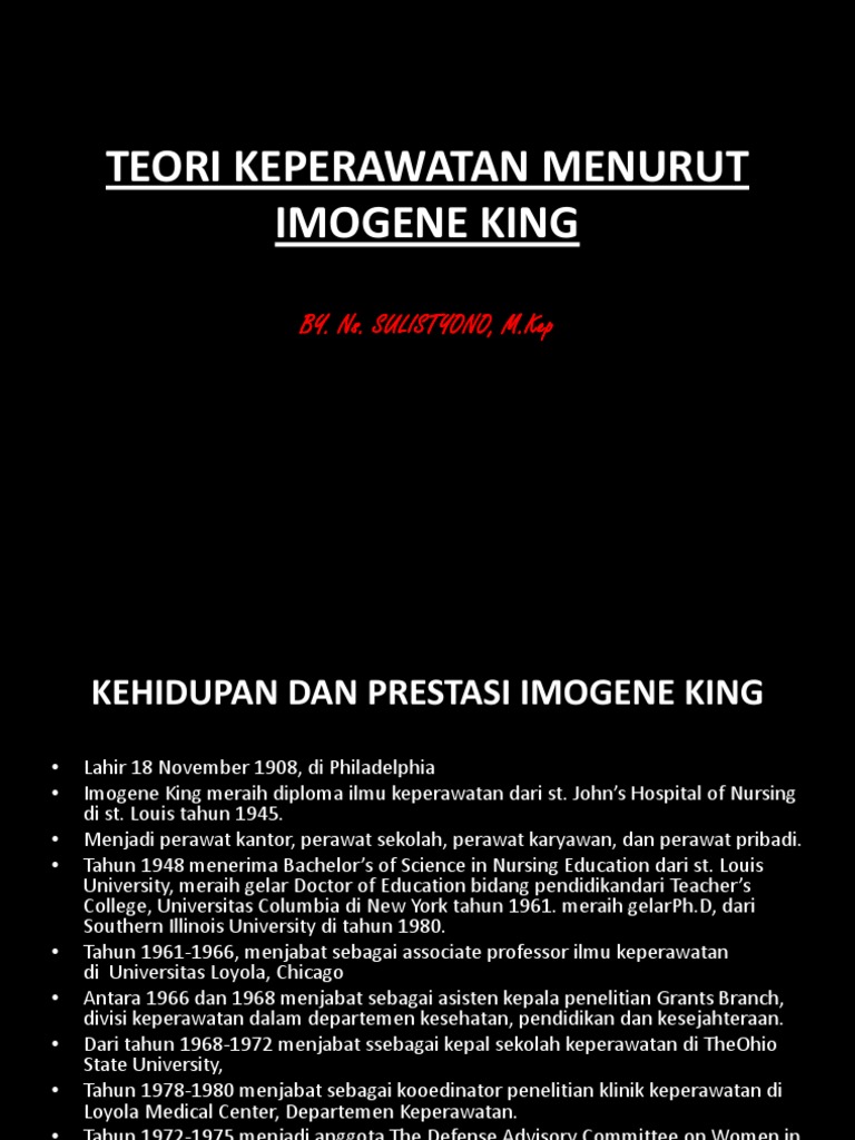 Teori Keperawatan Menurut Imogene King