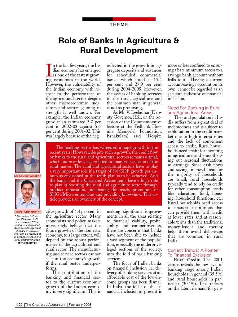 Banking's Role in Rural Development | PDF | Futures Contract | Banks