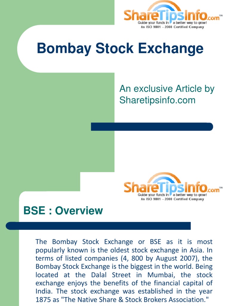 Bombay Stock Exchange ShareTipsInfo report on BSE Stock Market Stocks