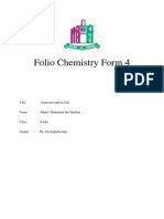 Ammonia and its Salt Folio Chemistry Form 4