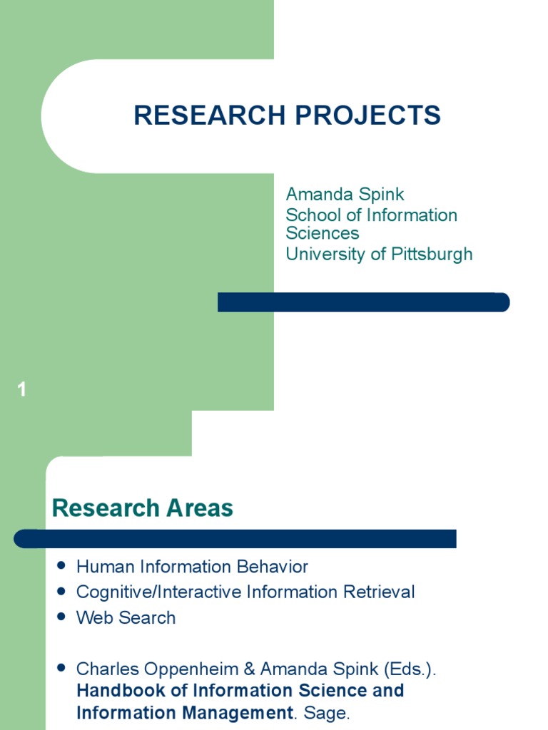 Research Projects Amanda Spink School Of Information Sciences