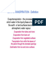 Evapo Transpiration
