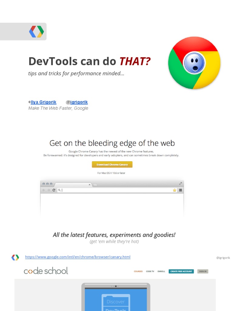 DevTools Tips for Performance Optimization | PDF | Google Chrome ...