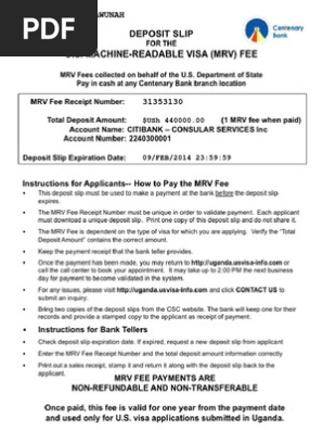 Deposit Slip