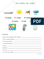 Inglés Ejercicios Vocabulario Weather PDF
