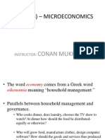 Hs 101 (S3) - Microeconomics: Conan Mukherjee