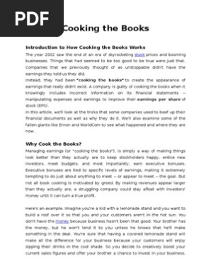 Case Study Cooking The Books Balance Sheet Financial Statement